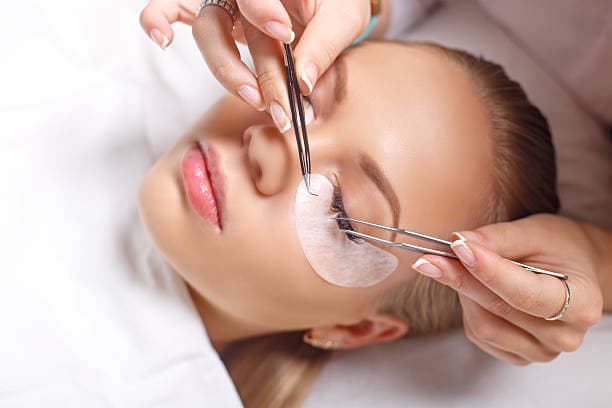Natural eyelash extensions service at Ishu Beauty Salon, Kathmandu