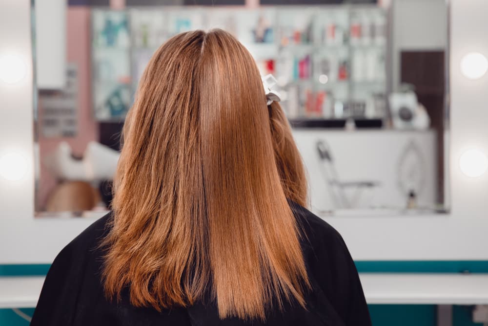 Professional hair coloring service at Ishu Beauty Salon, Kathmandu