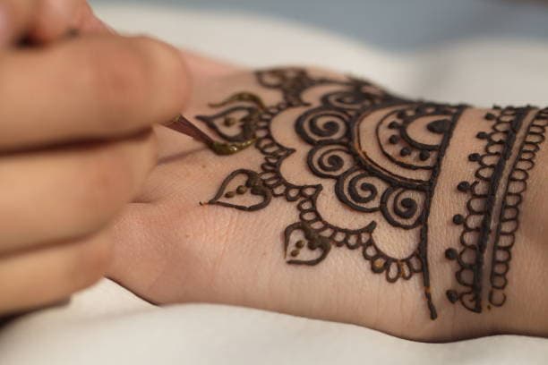 Traditional mehndi art service at Ishu Beauty Salon, Kathmandu